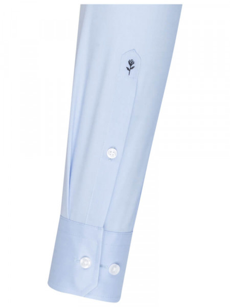 SEIDENSTICKER Extra Slim Fit Chemise Bleu clair Business Kent Fil à Fil - Vue 1