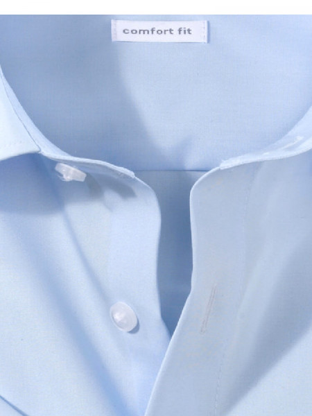 OLYMP Comfort Fit Chemise Bleu clair New Kent Popeline - Vue 1
