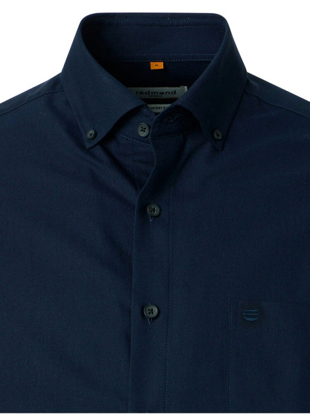 REDMOND Regular Fit Chemise Marine Button-Down Fein Oxford - Vue 1