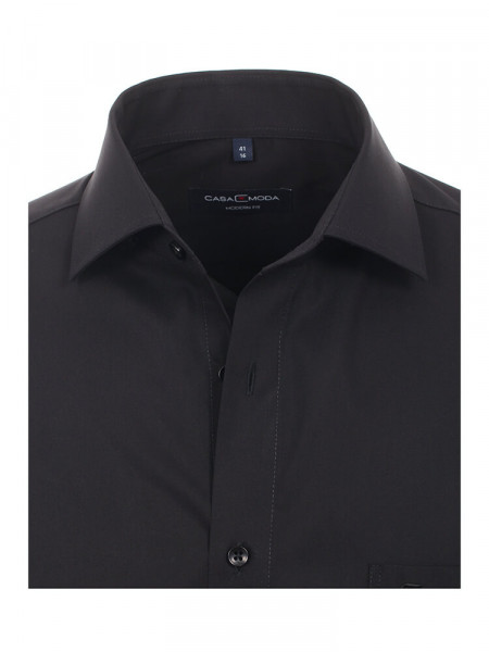 CASAMODA Regular Fit Chemise Noir Kent Popeline - Vue 1