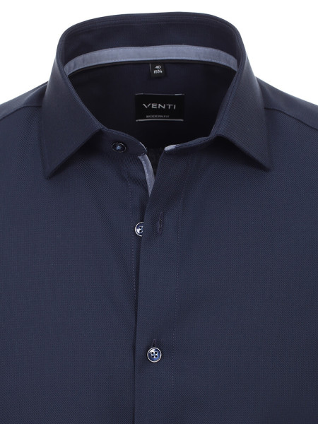 VENTI Regular Fit Chemise Bleu foncé Kent Struktur - Vue 1