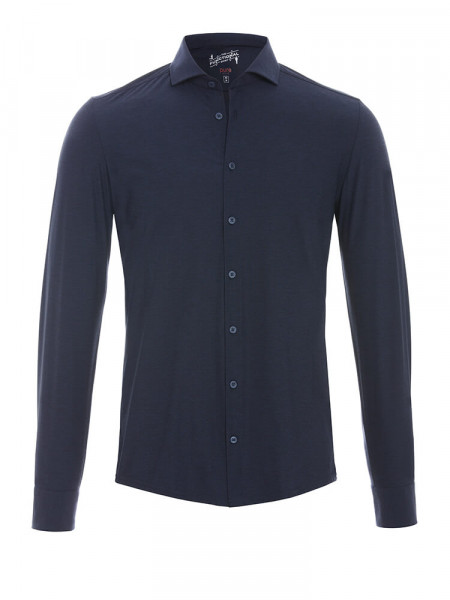 PURE Extra Slim Fit Chemise Marine Haifisch Jersey - Vue 1