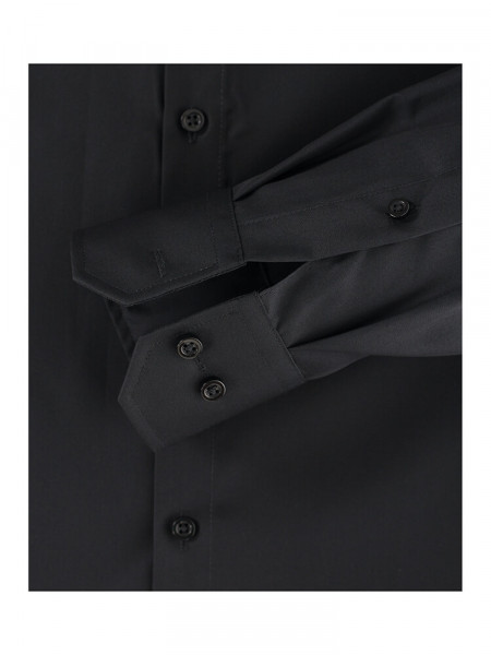 VENTI Regular Fit Chemise Noir Kent Popeline - Vue 2