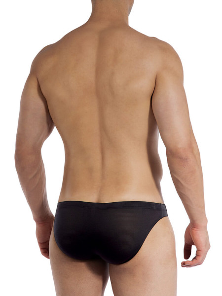 OLAF BENZ Regular Fit Noir Microfaser