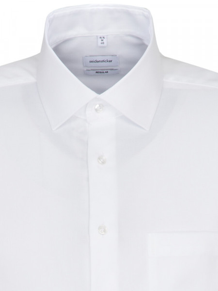 SEIDENSTICKER Regular Fit Chemise Blanc Business Kent Struktur - Vue 2