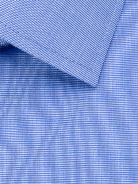 SEIDENSTICKER Regular Fit Chemise Bleu moyen Business Kent Fil à Fil - Vue 3