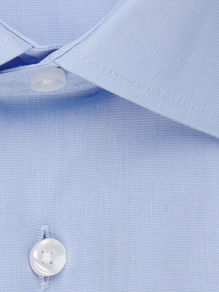 SEIDENSTICKER Tailored Fit Chemise Bleu clair Business Kent Fil à Fil - Vue 3