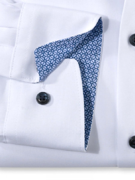 OLYMP Comfort Fit Chemise Blanc New Kent Popeline - Vue 2