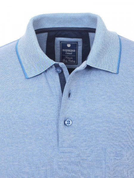 REDMOND Polo Bleu moyen Piqué - Vue 1