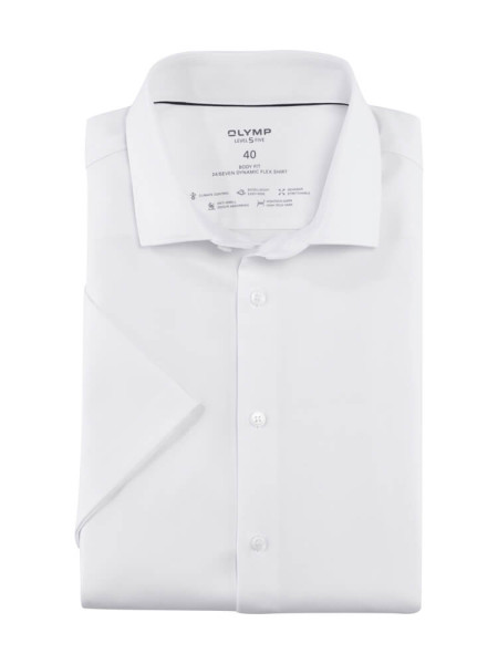 OLYMP Slim Fit Chemise Blanc Modern Kent Jersey | Chemises Homme