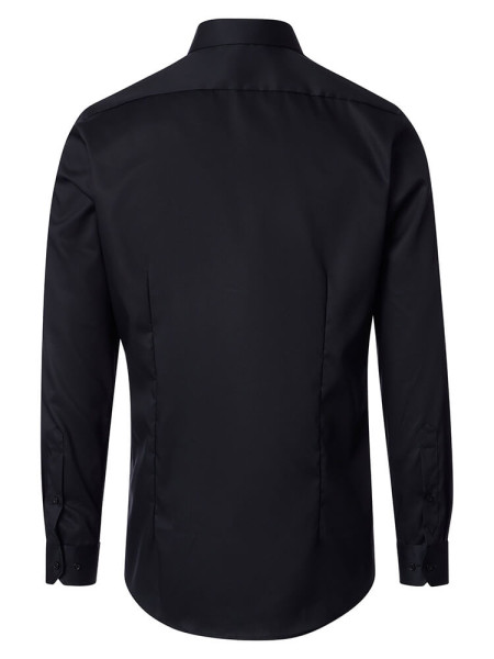 VENTI Slim Fit Chemise Noir Kent Popeline