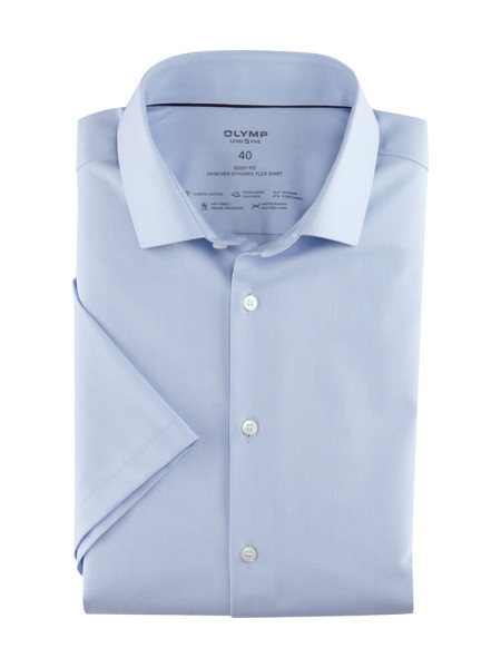 OLYMP Slim Fit Chemise Bleu clair Modern Kent Jersey | Chemises Homme