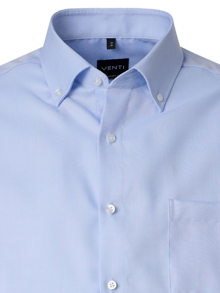 VENTI Comfort Fit Chemise Bleu clair Button-Down Fein Oxford - Vue 1