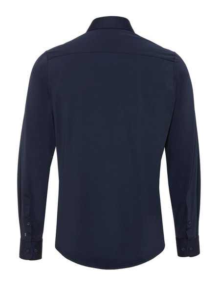 PURE Extra Slim Fit Chemise Bleu foncé Haifisch Jersey