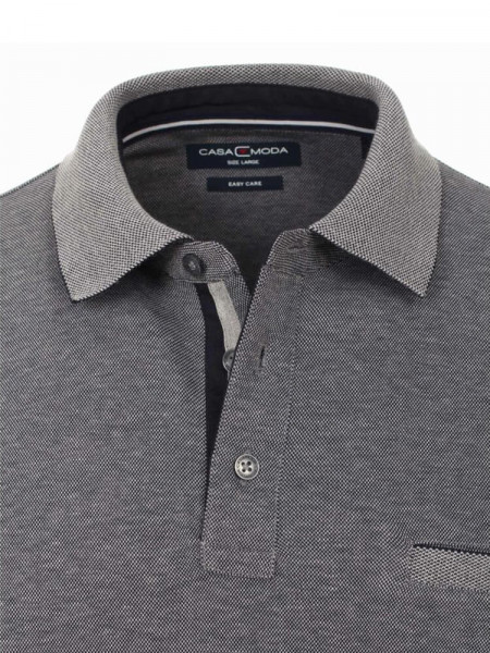 CASAMODA Polo Bleu foncé Piqué - Vue 1