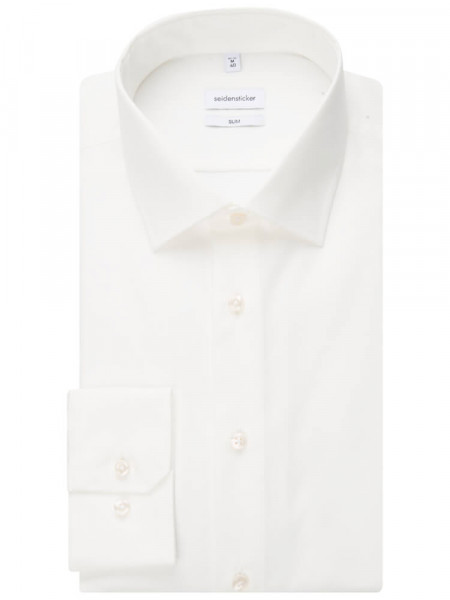 SEIDENSTICKER Slim Fit Chemise Beige clair Business Kent Popeline - Vue 4
