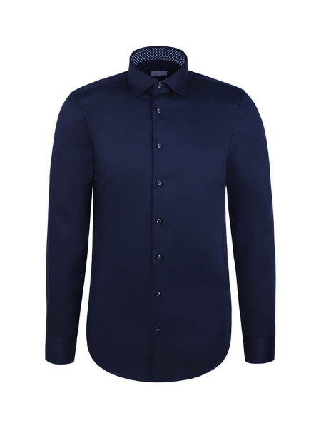 SEIDENSTICKER Slim Fit Chemise Bleu foncé New Kent Twill