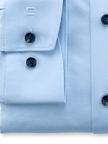 OLYMP Regular Fit Chemise Bleu clair New Kent Jersey - Vue 2