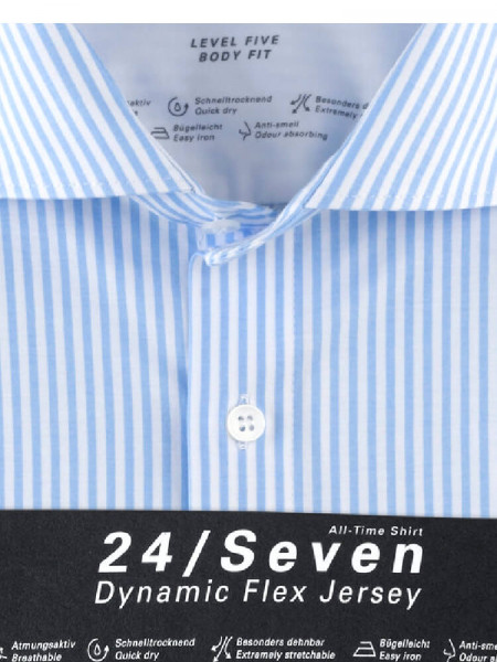 OLYMP Slim Fit Chemise Bleu foncé Kent Jersey - Vue 1