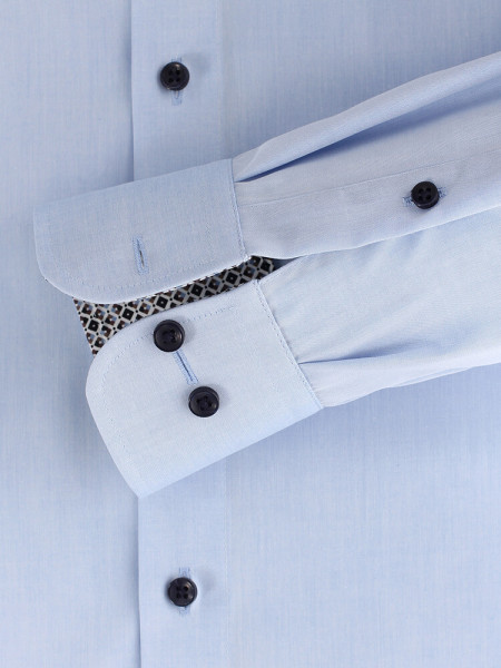 CASAMODA Comfort Fit Chemise Bleu clair Kent Popeline - Vue 2