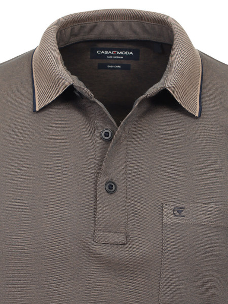 CASAMODA Polo Marron Extrafeine Qualität - Vue 1