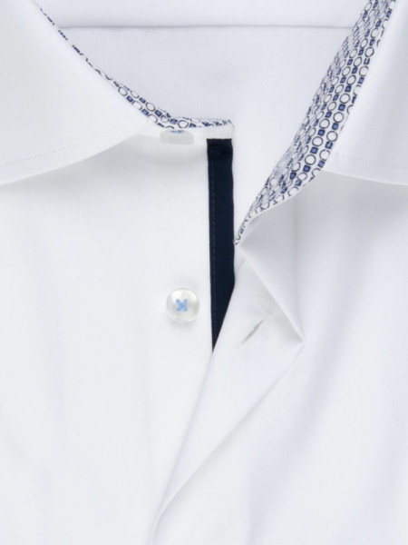 SEIDENSTICKER Tailored Fit Chemise Blanc Business Kent Popeline - Vue 2