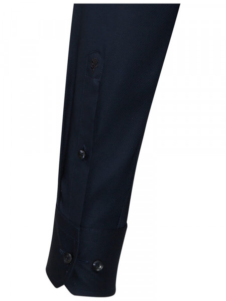 SEIDENSTICKER Tailored Fit Chemise Bleu foncé Business Kent Struktur - Vue 1