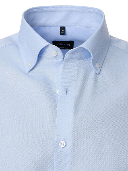 VENTI Regular Fit Chemise Bleu clair Button-Down Fein Oxford - Vue 1