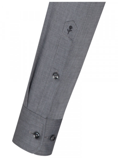 SEIDENSTICKER Tailored Fit Chemise Anthracite Business Kent Fil à Fil - Vue 1