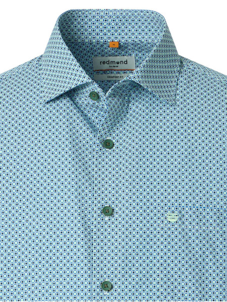 REDMOND Regular Fit Chemise Vert Kent Print - Vue 1