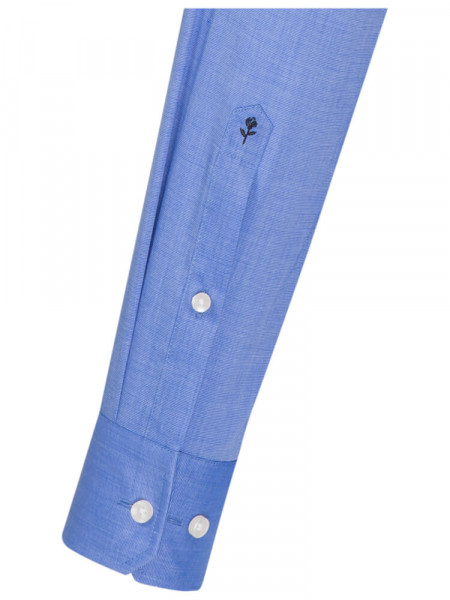 SEIDENSTICKER Tailored Fit Chemise Bleu moyen Business Kent Fil à Fil - Vue 1