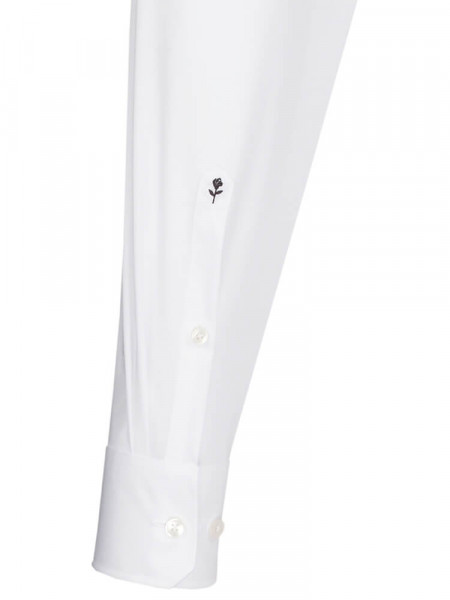SEIDENSTICKER Comfort Fit Chemise Blanc Business Kent Popeline - Vue 1