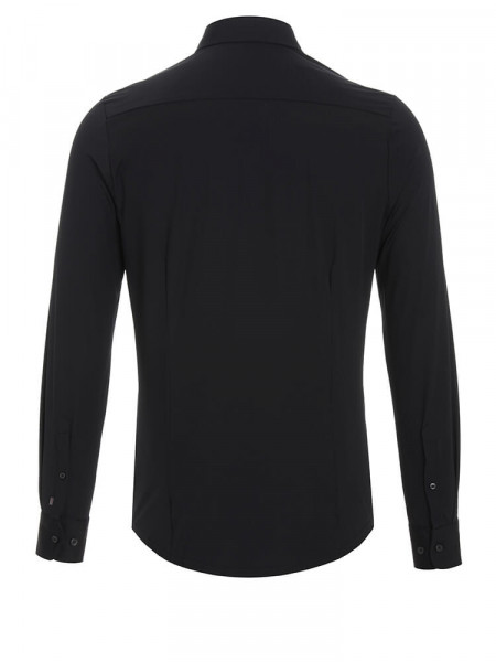 PURE Extra Slim Fit Chemise Noir Haifisch Jersey