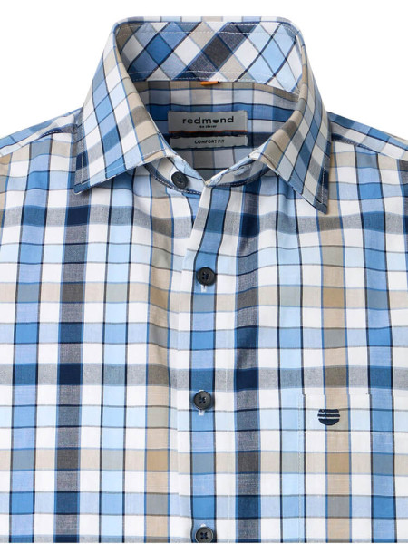 REDMOND Regular Fit Chemise Bleu clair Kent Struktur - Vue 1