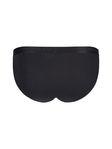 SKINY Regular Fit Noir Feinripp - Vue 2