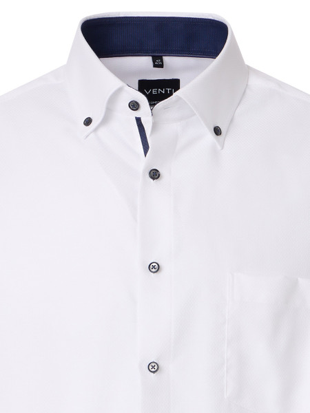 VENTI Comfort Fit Chemise Blanc Button-Down Struktur - Vue 1
