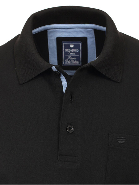REDMOND Polo Noir Jersey - Vue 1