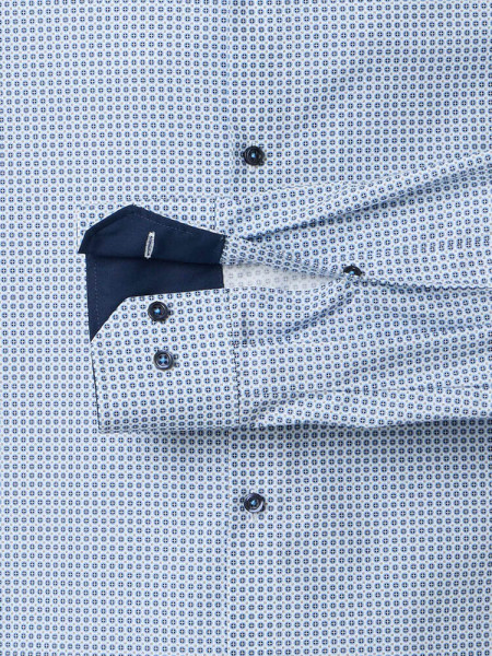 VENTI Regular Fit Chemise Bleu clair Kent Popeline - Vue 2