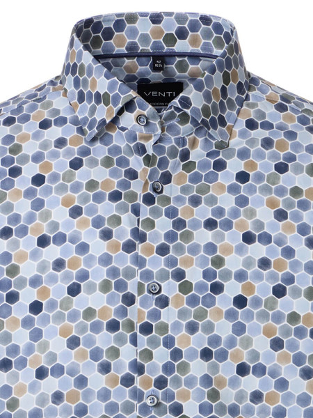 VENTI Regular Fit Chemise Bleu clair Kent Popeline - Vue 1