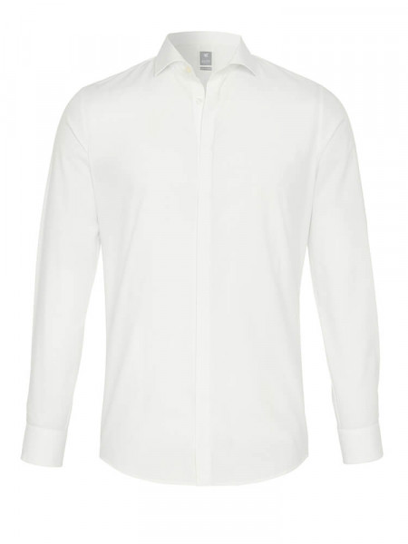 PURE Extra Slim Fit Chemise Beige clair Haifisch Popeline - Vue 1