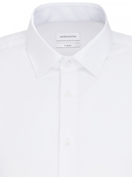 SEIDENSTICKER Extra Slim Fit Chemise Blanc Business Kent Popeline - Vue 2