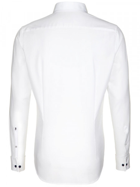 SEIDENSTICKER Tailored Fit Chemise Blanc Kläppchen Popeline