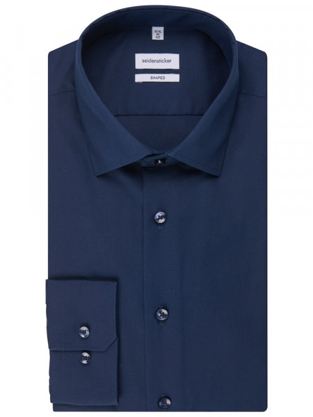 SEIDENSTICKER Tailored Fit Chemise Marine Business Kent Popeline - Vue 4
