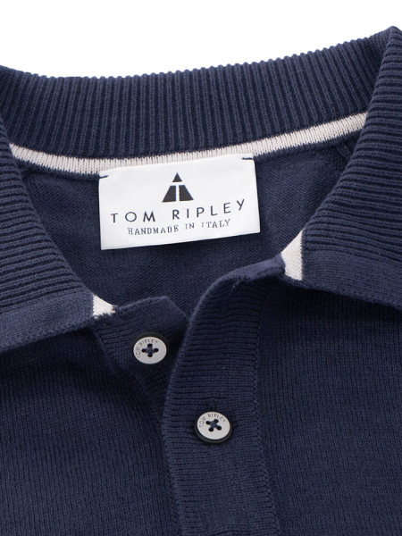 TOM RIPLEY Polo Marine Extrafeine Qualität - Vue 1