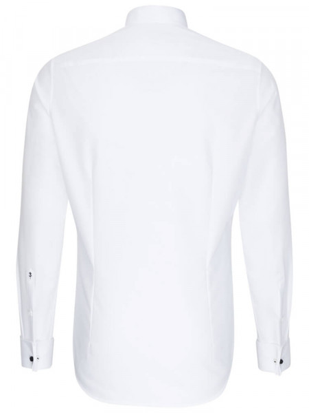 SEIDENSTICKER Slim Fit Chemise Blanc Kläppchen Popeline