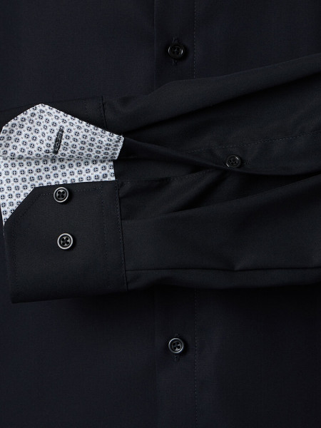 VENTI Regular Fit Chemise Noir Kent Popeline - Vue 2