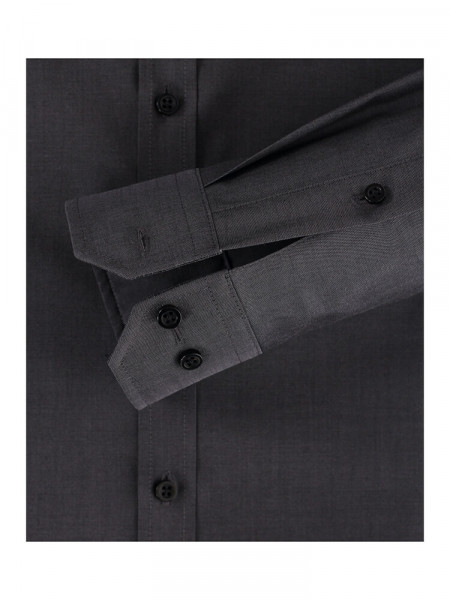 VENTI Slim Fit Chemise Anthracite Kent Popeline - Vue 2
