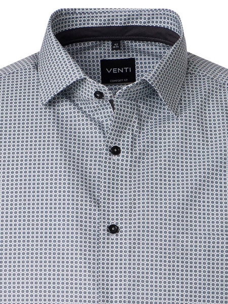 VENTI Regular Fit Chemise Gris Kent Popeline - Vue 1