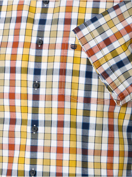 REDMOND Comfort Fit Chemise Jaune Kent Struktur - Vue 2