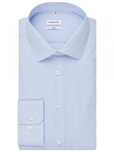 SEIDENSTICKER Slim Fit Chemise Bleu clair Business Kent Office - Vue 4